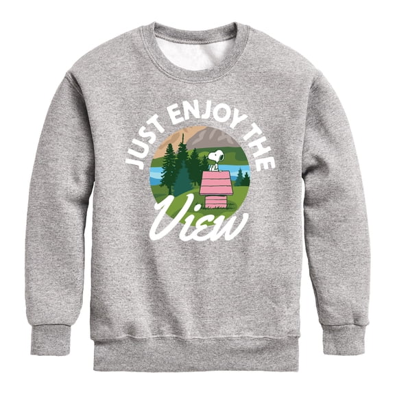 Peanuts - Just Enjoy The View - Toddler & Youth Crewneck Fleece Sweatshirt