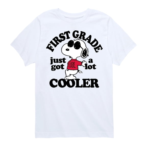 Peanuts - Just Got Cooler First Grade - Snoopy - Toddler And Youth Short Sleeve T-Shirt