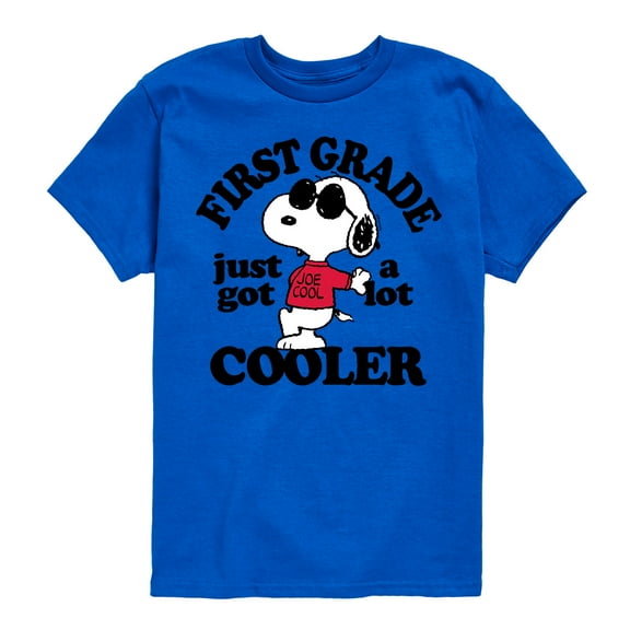 Peanuts - Just Got Cooler First Grade - Snoopy -  Toddler And Youth Short Sleeve T-Shirt