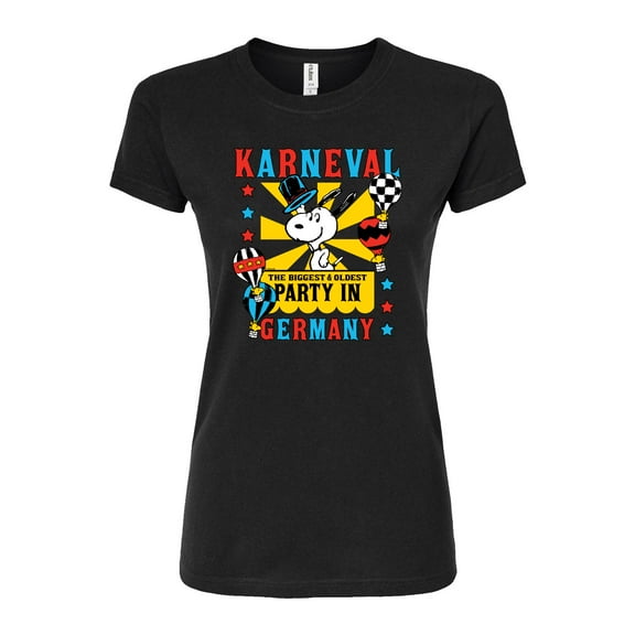 Peanuts - Karneval Biggest Oldest Party Germany - Juniors Fitted Graphic T-Shirt