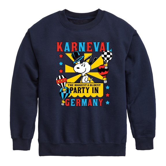 Peanuts - Karneval Biggest Oldest Party Germany - Toddler & Youth Crewneck Fleece Sweatshirt