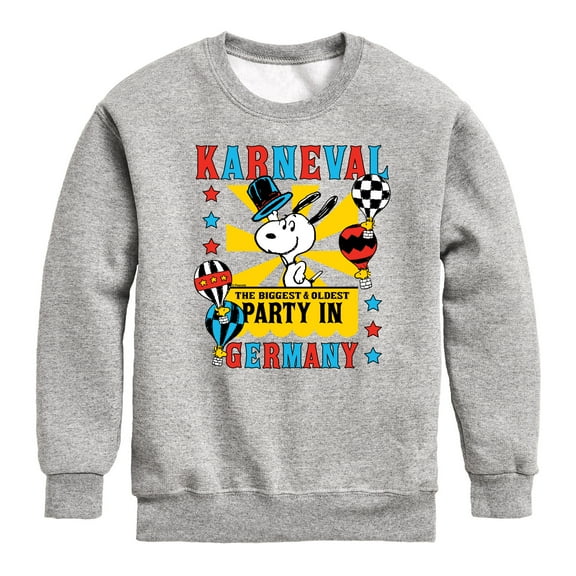 Peanuts - Karneval Biggest Oldest Party Germany - Toddler & Youth Crewneck Fleece Sweatshirt