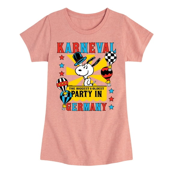 Peanuts - Karneval Biggest Oldest Party Germany - Toddler & Youth Girls Short Sleeve Graphic T-Shirt
