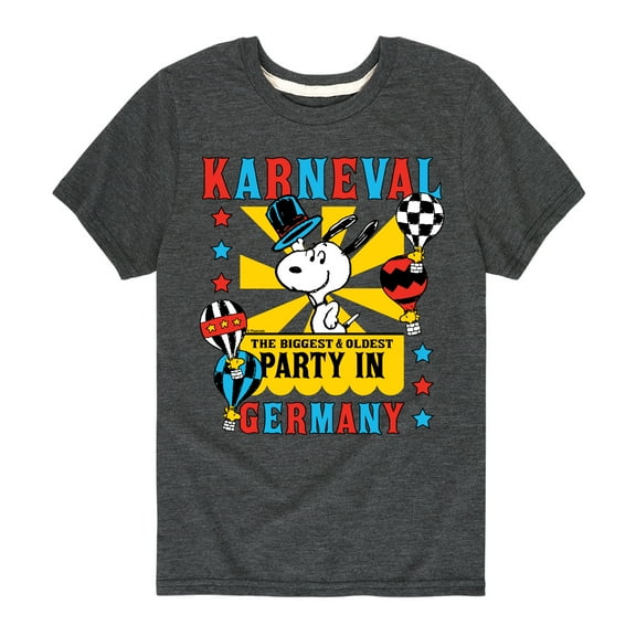 Peanuts - Karneval Biggest Oldest Party Germany - Toddler & Youth Short Sleeve Graphic T-Shirt
