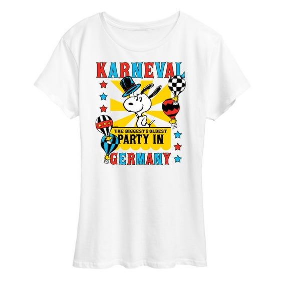 Peanuts - Karneval Biggest Oldest Party Germany - Women's Short Sleeve Graphic T-Shirt