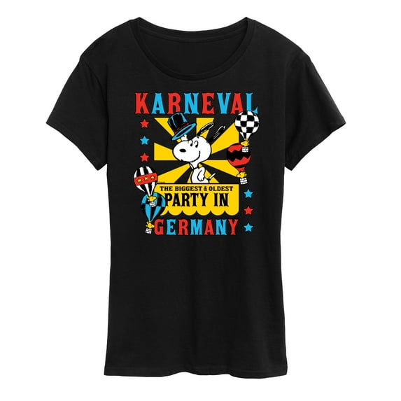 Peanuts - Karneval Biggest Oldest Party Germany - Women's Short Sleeve Graphic T-Shirt
