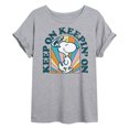 thumbnail image 1 of Peanuts - Keep On - Juniors Ideal Flowy Muscle T-Shirt, 1 of 6