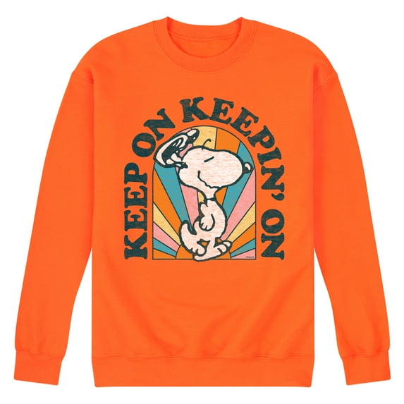 Peanuts - Keep On - Men's Crew Neck Fleece Pullover