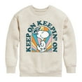 thumbnail image 1 of Peanuts - Keep On - Toddler And Youth Crewneck Fleece Sweatshirt, 1 of 6