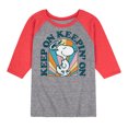 thumbnail image 1 of Peanuts - Keep On - Toddler And Youth Raglan Graphic T-Shirt, 1 of 1