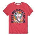 thumbnail image 1 of Peanuts - Keep On - Toddler And Youth Short Sleeve Graphic T-Shirt, 1 of 6