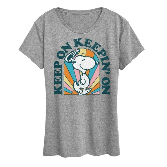 Peanuts - Keep On - Women's Short Sleeve Graphic T-Shirt