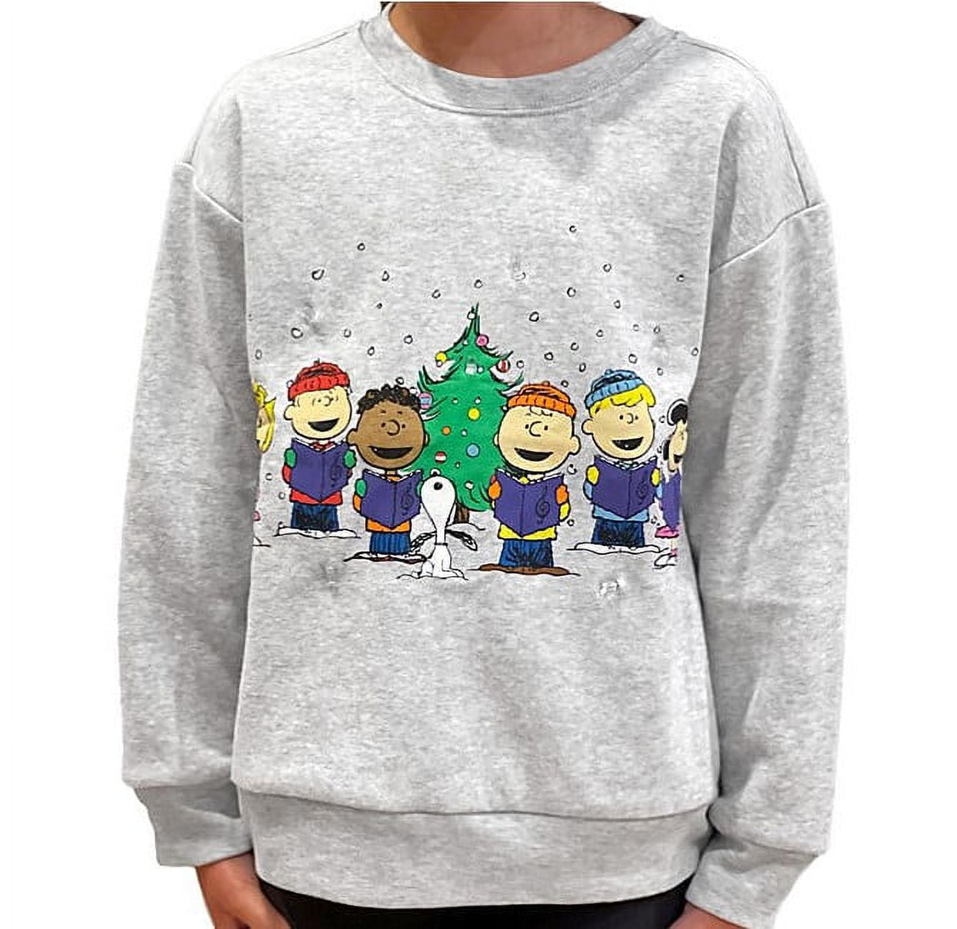 Peanuts Kid's Charlie Brown LightUp Holiday Crewneck Sweatshirt (S (7