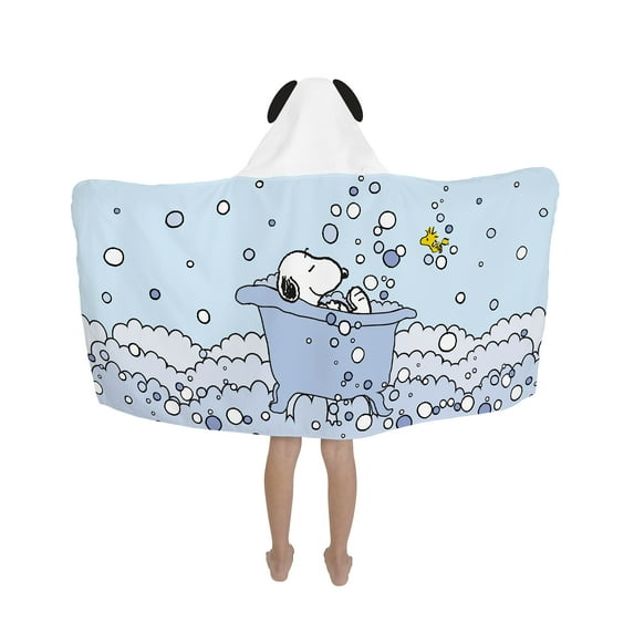 Peanuts Kids Bath Hooded Towel, Cotton