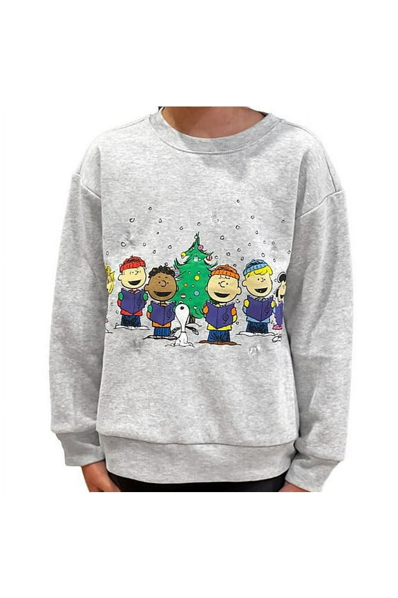 Kids Unisex Light Up Sweatshirt (Grey Heather, 8)