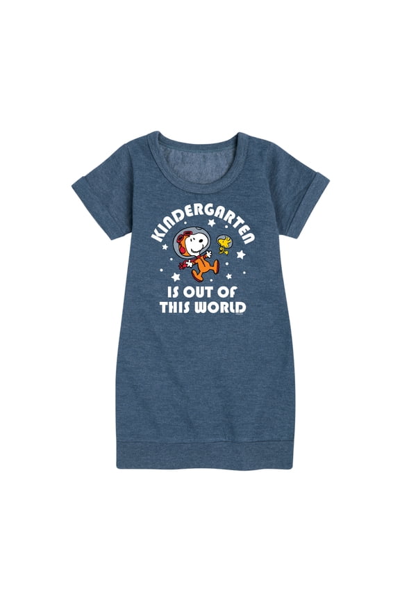 - Kindergarten Is Out Of This World - Back to School - Toddler and Youth Girls Fleece Dress