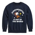 thumbnail image 1 of Peanuts - Kindergarten Is Out Of This World - Toddler And Youth Crewneck Fleece Sweatshirt, 1 of 6