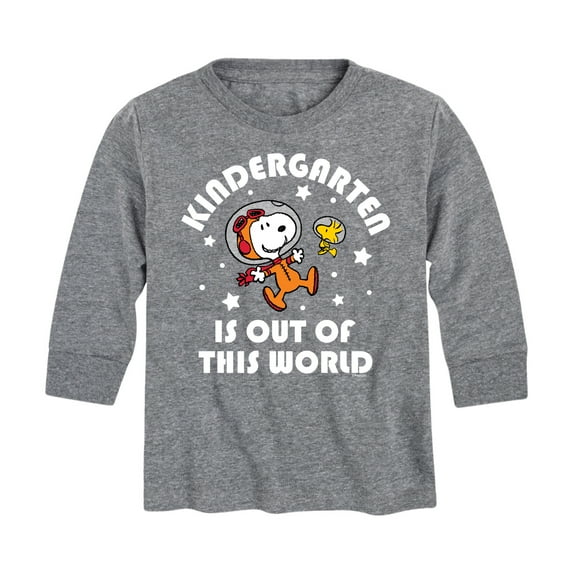 Peanuts - Kindergarten Is Out of This World - Toddler And Youth Long Sleeve Graphic T-Shirt