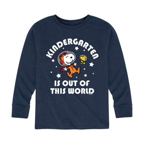 Peanuts - Kindergarten Is Out of This World - Toddler And Youth Long Sleeve Graphic T-Shirt