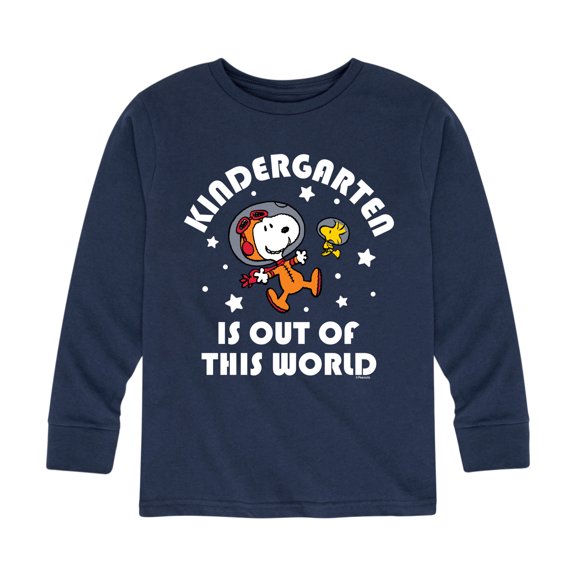Peanuts - Kindergarten Is Out of This World - Toddler And Youth Long Sleeve Graphic T-Shirt