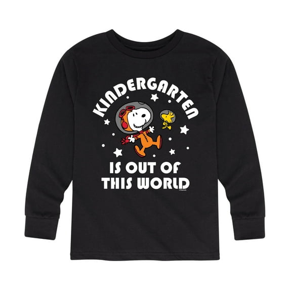 Peanuts - Kindergarten Is Out of This World - Toddler And Youth Long Sleeve Graphic T-Shirt