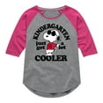 thumbnail image 1 of Peanuts - Kindergarten Just Got Cooler - Toddler And Youth Girls Raglan Graphic T-Shirt, 1 of 5
