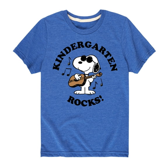 Peanuts - Kindergarten Rocks - Back to School - Toddler and Youth Short Sleeve Graphic T-Shirt