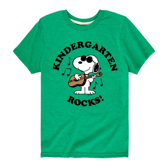 Peanuts - Kindergarten Rocks - Back to School - Toddler and Youth Short Sleeve Graphic T-Shirt