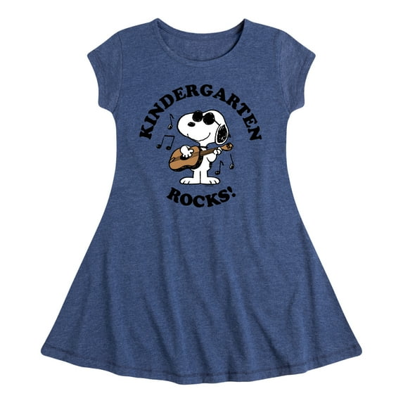 Peanuts - Kindergarten Rocks - Toddler And Youth Girls Fit And Flare Dress