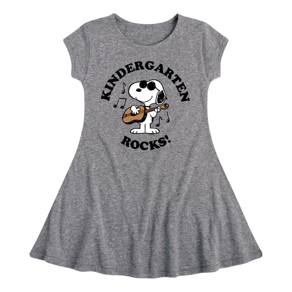 Peanuts - Kindergarten Rocks - Toddler And Youth Girls Fit And Flare Dress