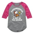 thumbnail image 1 of Peanuts - Kindergarten is Out Of This World - Toddler And Youth Girls Raglan Graphic T-Shirt, 1 of 6