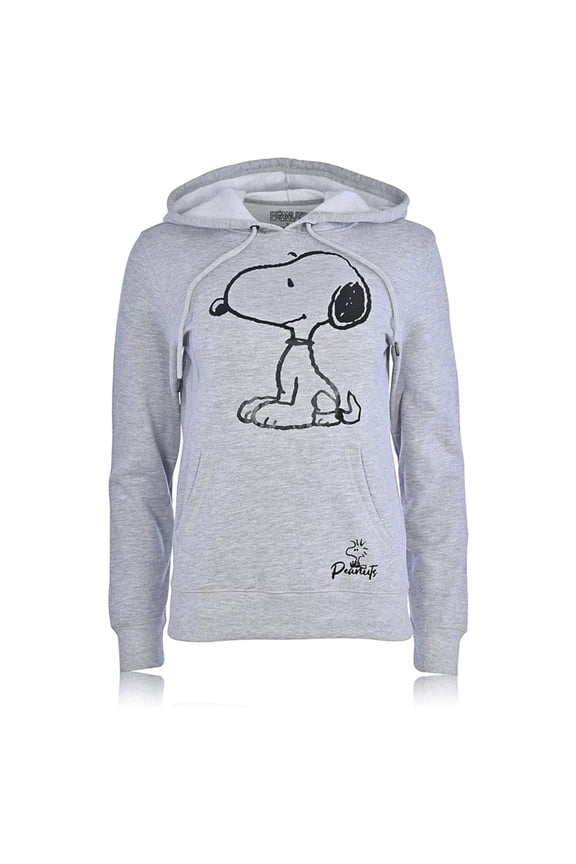 Snoopy Peanuts Ladies Hoodie, Classic Snoopy Sweatshirt Hoodie Heather Grey – XS