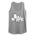 thumbnail image 1 of Peanuts - Snoopy Nope Not Today - Women's Racerback Graphic Tank, 1 of 5