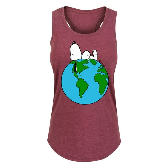 Peanuts - Lazy Snoopy - Women's Racerback Tank Top