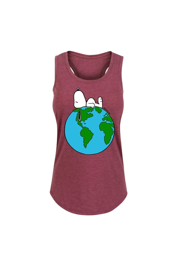 - Lazy Snoopy - Women's Racerback Tank Top
