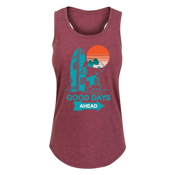 Peanuts - Lazy Snoopy - Women's Racerback Tank Top