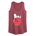 thumbnail image 1 of Peanuts - Snoopy Donut - Women's Racerback Graphic Tank, 1 of 5