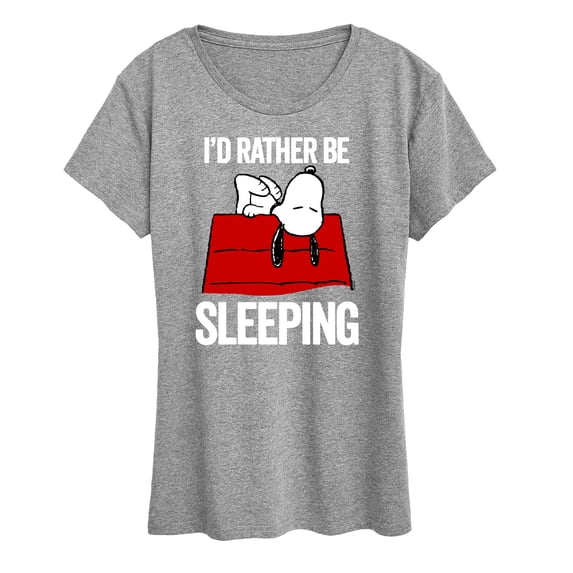 Peanuts - I'd Rather Be Sleeping - Women's Short Sleeve Graphic T-Shirt