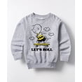thumbnail image 1 of Peanuts - Let's Roll - Toddler And Youth Crewneck Fleece Sweatshirt, 1 of 6