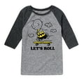 thumbnail image 1 of Peanuts - Let's Roll - Toddler And Youth Raglan Graphic T-Shirt, 1 of 5