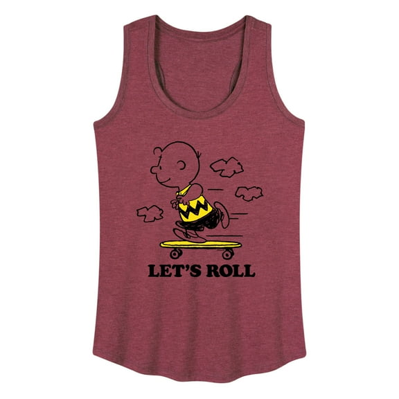 Peanuts - Let's Roll - Women's Racerback Tank Top