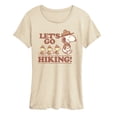 thumbnail image 1 of Peanuts - Lets Go Hiking - Women's Short Sleeve Graphic T-Shirt, 1 of 5