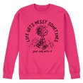 thumbnail image 1 of Peanuts - Life Gets Messy Pig Pen - Men's Crew Neck Fleece Pullover, 1 of 6