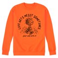 thumbnail image 1 of Peanuts - Life Gets Messy Pig Pen - Men's Crew Neck Fleece Pullover, 1 of 7