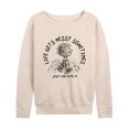 thumbnail image 1 of Peanuts - Life Gets Messy Pig Pen - Women's Lightweight French Terry Long Sleeve Shirt, 1 of 6