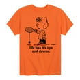 thumbnail image 1 of Peanuts - Life Has Ups Downs - Toddler And Youth Short Sleeve Tee, 1 of 5