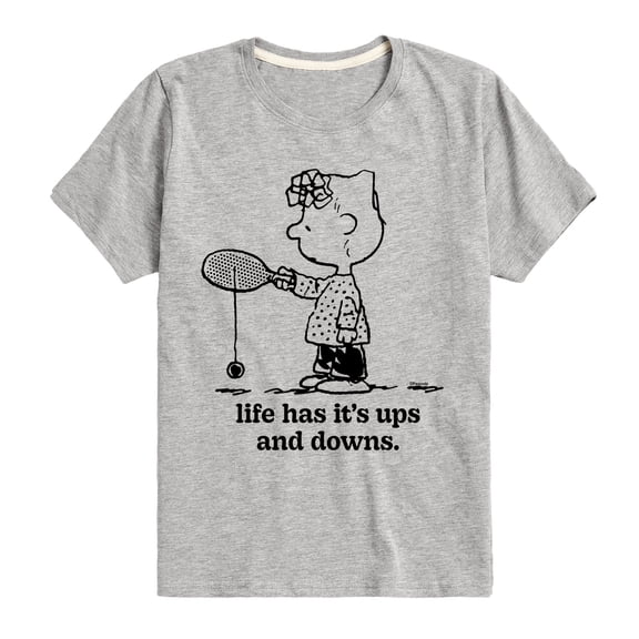 Peanuts - Life Has Ups Downs - Toddler And Youth Short Sleeve Tee