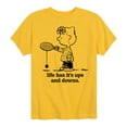 thumbnail image 1 of Peanuts - Life Has Ups Downs - Toddler And Youth Short Sleeve Tee, 1 of 5