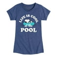 thumbnail image 1 of Peanuts - Life Is Cool At The Pool - Toddler and Youth Girls Short Sleeve T-Shirt, 1 of 6
