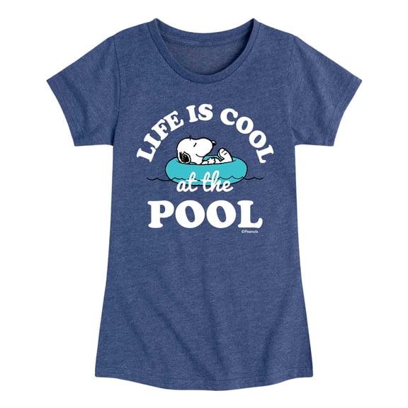 Peanuts - Life Is Cool At The Pool - Toddler and Youth Girls Short Sleeve T-Shirt